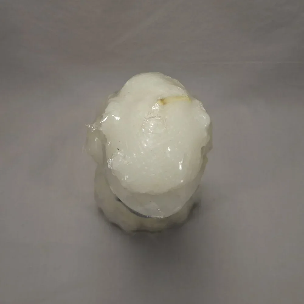Vintage Kameyama Figural Bride Wedding Dress Candle White Silver Shower Decor